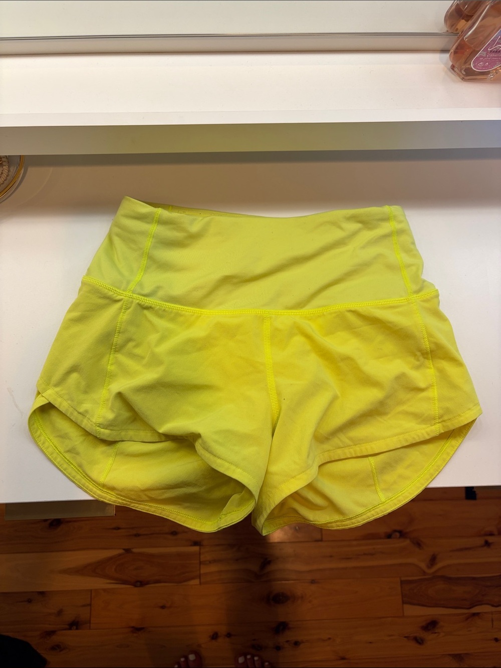 lululemon athletica High-Rise Neon Yellow Workout Shorts